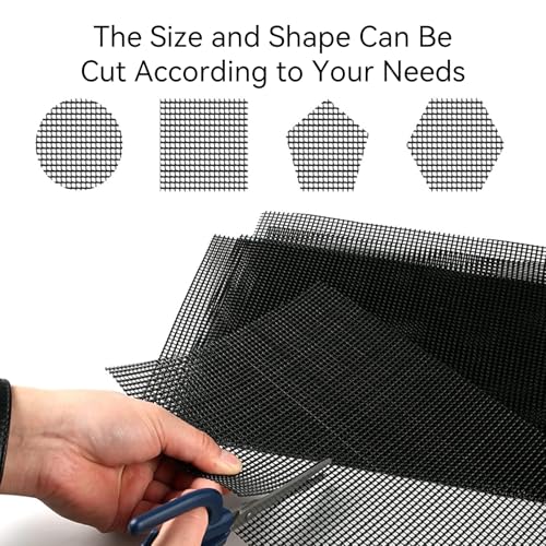 Flower Pot, Pack van 10 Fiberglass Black Drainage Grille 20 x 30 cm Vierkante raster Mat Bonsai Grid Bonsai Net Accessoires voor Tuin Outdoor Potted Planten Voorkomen dat de aarde van wegstromen 3