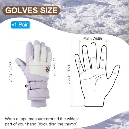 Winter Ski Sneeuwhandschoenen, Waterdichte Winter Warming Handschoenen Touch Scherm Skiën Werk Handschoenen voor Vrouwen