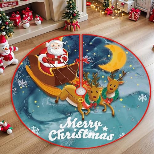 Kerstrok, diameter 90 cm, kerstrok voor bomen, boomrok, kernmateriaal, ronde kerstboomdecoratie, voor thuis, bar, fotostudio