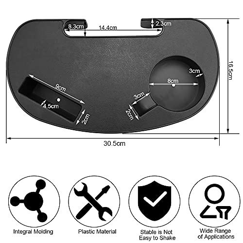 Cup houder voor stoel arm, 2 stuks stoelbeker houder tray stand klem, klem op zijtafels zwarte beker houder voor stoel arm zon ligstoelen, kampeerstoelen, visstoelen, tubulair