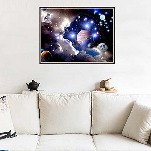 5D Diamond Schilderen Kits voor kinderen, DIY Borduren Cross Stitch Craft Arts, 5D Diamond Painting Complete Kit voor kinderen en volwassenen Beginners, Space