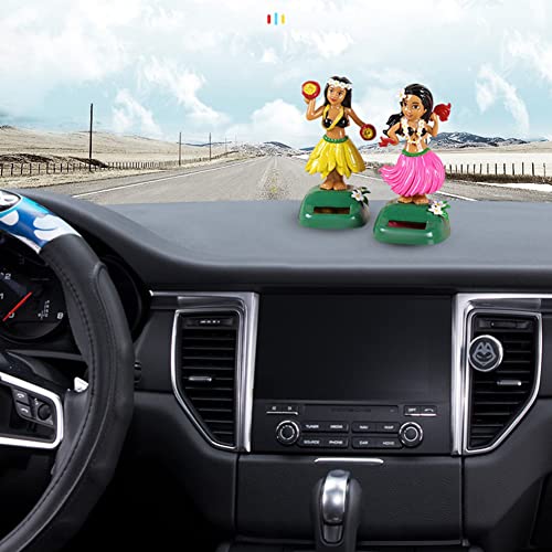 Hawaiian Dancer Car Moving, Hawaiian Dancer Figurine, Solar Figurine, Hawaiian Dancing Girl Office Auto interieur decoratie, Car Dashboard Ornament 4