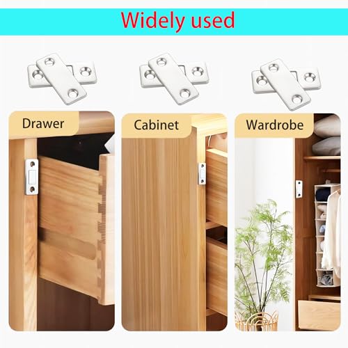 4 stuks Magnetische Deur Vangst, Kabinet Magnetische Deur Vangt Zelf-Adhesive, Ultra Dunne Magnetische Strips, Magnetische Sluiting Sluiter 5