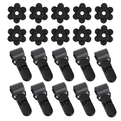 20 stuks Tuin Flag Clips en Stoppers, Anti-Wind verstelbare Plastic Flagpole Clamps houder Rubber Pole Stoppers voor binnen en buiten gebruik