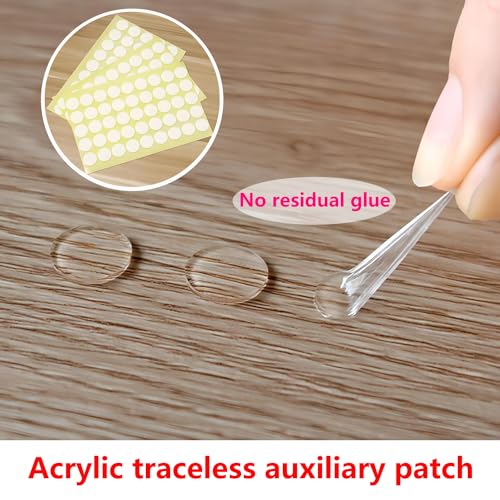 Verpakking van 100 verwijderbare kleefpunten, dubbelzijdige transparante dubbelzijdige kleefpunten, diameter 20 mm, voor kerstversiering, ambachten 3