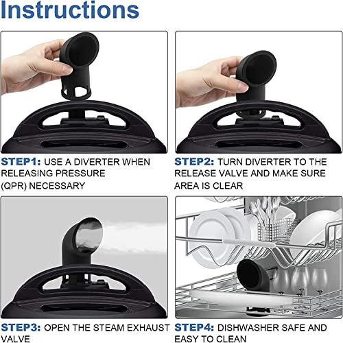 Sea Silicone Steam Release Diverter voor Instant Pot Power Pressure Cooker Alle Quart maten Gadget voor keuken 4
