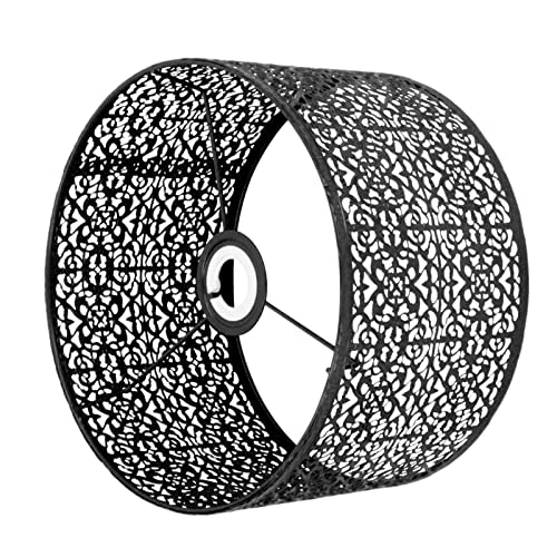 Lampschade Holle Out Metal Lampschade E27 E14 Universeel Gebruik Goede warmtedissipatie Exquise Artistieke Carving Lamp (zwart) 5