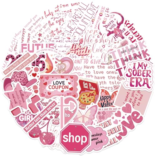 Romantische woordenstickers voor jongeren en volwassenen, 50 stuks, romantische citaten, vinyl stickerset, auto, motorfiets, fiets, skateboard, snowboard, bagage, laptop, koffer, roer, motorfiets 3