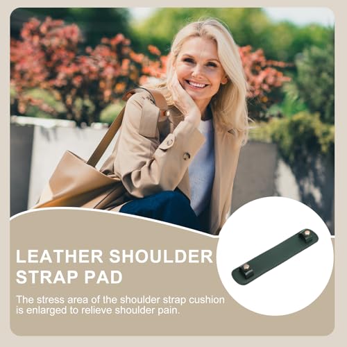 9" x 2" lederen schouderriem Pad, PU lederen rugzak Pads Handtas Beschermer Afneembare kussenslopen voor Tote Bags Handtas Portemonnee Crossbody, Groen 4