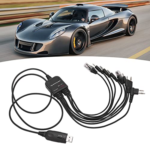 Programmeringskabel, 8-in-1 USB Programmeren kabelplug en spelen hoge prestaties voor Walkie Talkie, Black 5