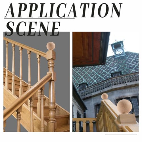 4 stuks onbewerkte goederen eindstukken, solide Romeinse stijl ronde bal eindstukken voor doe-het-zelf meubels ambachten, 6,8 x 4,9 cm 5