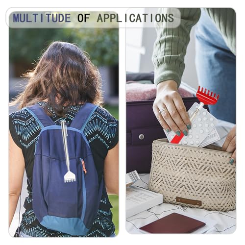 4 stuks terug Scratcher, draagbare uitschuifbare terug Scratcher met Telescopische handgreep, Telescopisch Krabgereedschap, Roestvrij staal terug Scratcher Stimulator voor Volwassenen Mannen Vrouwen Hoofd 3