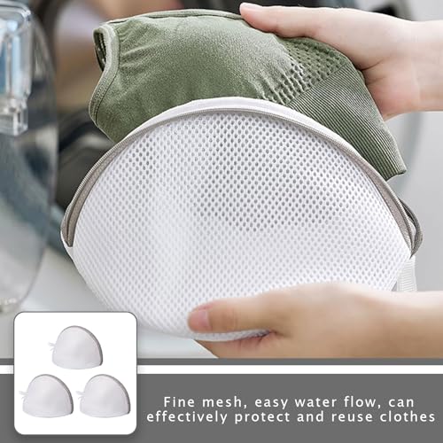 Verpakking van 3 BH Was Net Washing Net BH met Zip BH Waszak voor Wasmachine Water Permeable Net BH Was Net voor Beschermen BH Grijs 4