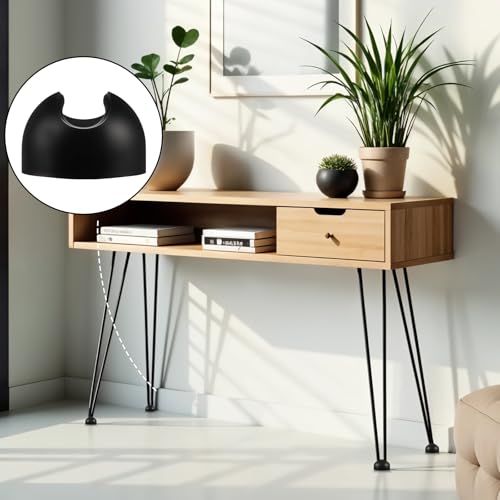 Haarspeld Beenbeschermer Voeten, Haarspeld Benen Voetbescherming, Hoes Geschikt voor 10mm Haarspeld Koffie Tafel Benen, Zwarte Stoel Been Caps Gemaakt van Rubber, Meubels Kussens, Vloerbeschermers (Pack van 8) 5