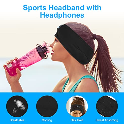 Slaapkoptelefoon, Bluetooth draadloze hoofdband met ultra-dunne HD Stereo-luidsprekers voor sport, Side Sleep, Yoga, Fitness, Ontspanning