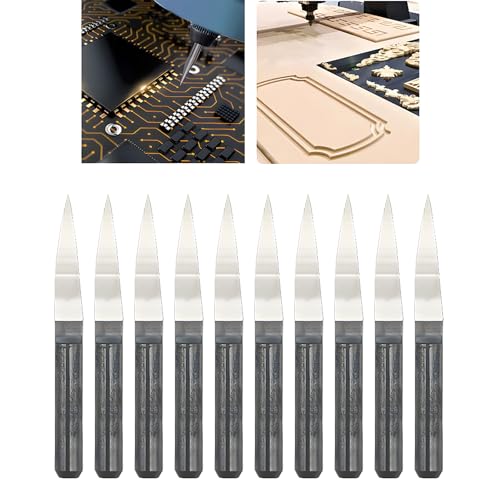 10Stuks Carbide PCB Graveren Bits CNC Router Graveren Bits Tool Set 0.1mm 10°