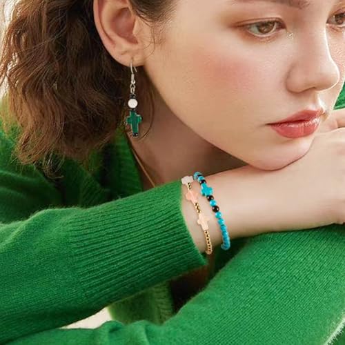 30 st. Natuurlijke gemengde edelsteen kralen voor Pasen Kruis kralen Bulk Crucifix Cross Gem Losse stenen kralen Mini Kruisen voor Rozenkrans ketting armband sieraden maken 4