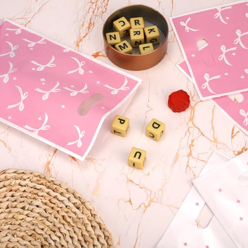 100 st. Roze Bowknot Party Cadeautassen, leuke roze favorieten Cadeautassen leuke verjaardag decoraties Zoete bruiloft decoraties voor kinderen meisjes en vrouwen 3