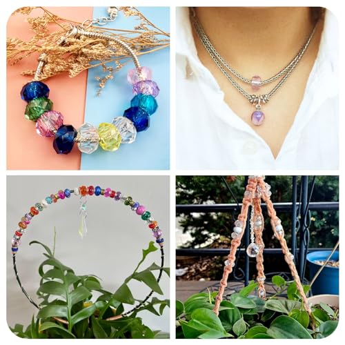 96 st. Grote gat glazen kralen Facet Europese Rondelle kralen 14mm Kleurrijke kristal spacer kralen Bulk voor sieraden armband Vrouwen DIY Valentijns oorbel 3