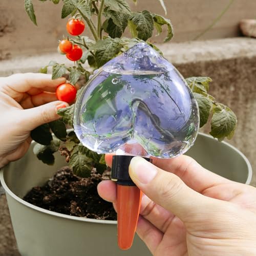 3 stuks Irrigatieballen, Planten Irrigatie 200 ml, Waterdispenser Planten, Potplanten, Zelfbesproeiing, Kleine planten, Waterende Ballen voor binnen en buiten, Potplanten (Hart) 5