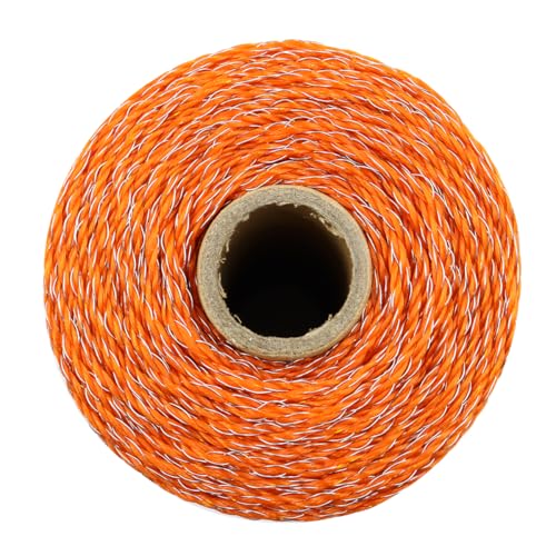 Zeehekdraad Polydraad 200m turbinedraad voor lange draagbare hekken 3 roestvrijstalen gevlochten draden voor betrouwbare geleiding en roestvastheid 2mm turbinedraad (oranje) 3