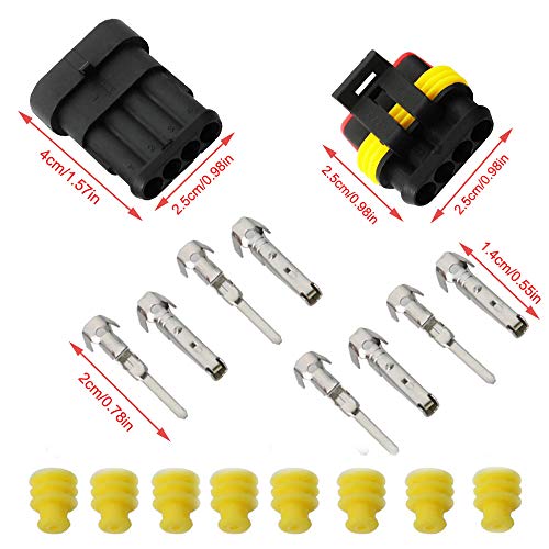 15 Kits 2 Pole 3 Pole 4 Pole auto waterdichte elektrische connector, auto waterdicht Plug, stofdicht, geïsoleerd en verzegeld 4
