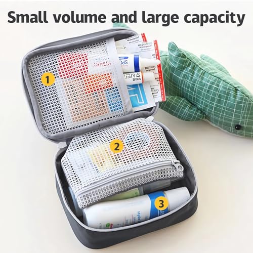 Medische zak Small Travel Apotheek Bag Draagbare EHBO Bag Leeg pakket Medische opslag Bag Medicine Bag Noodzak voor Outdoor Sport Home Camping Wandelen 3