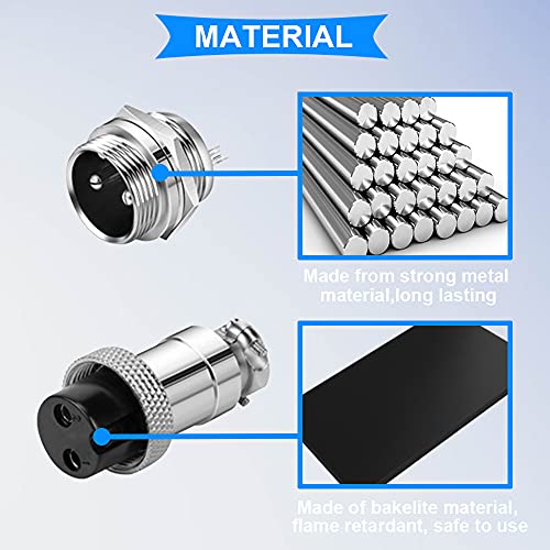 GX12 2 Pin Aviation Plug Man/Vrouwelijke Kabel Connector Luchtvaart Kabelplug voor Power Connection Waterdichte Cover Schroevendraaier Verpakking van 6 3