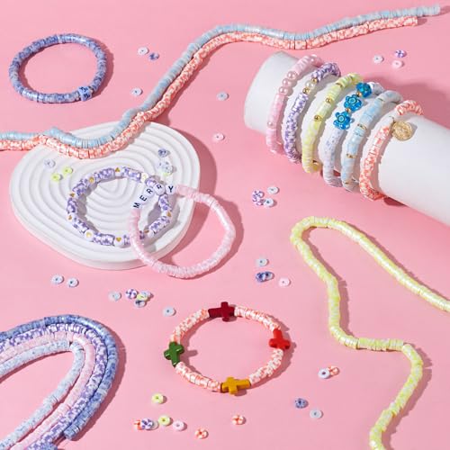 Platte klei kralen 7 strengen 6mm Polymer klei kralen schijf Heishi kralen Spacer voor vriendschap armband oorbellen ketting sieraden maken