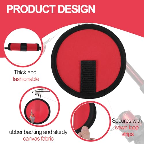 Vissen kunstaas covers, 15 cm visstok pantser lokken wrap vishaak dekking hengel mouwen aas afgeschermde opslag beschermer bescherming om vissers veilig te houden voor hengel, 4 Pack 4