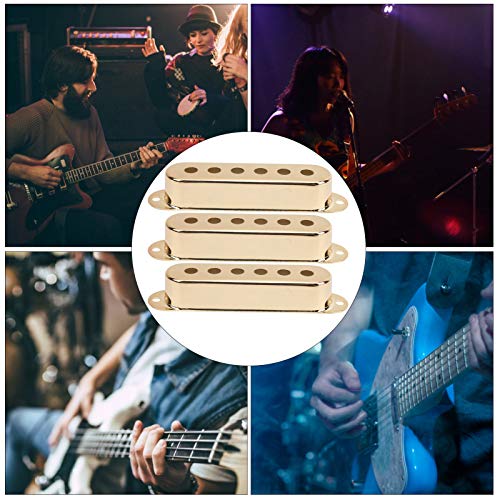 3 stuks Guitar Single Pickup Cover, Brass Single Coil Pickup Cover 48mm / 50mm / 52mm Stratocaster Afhaalhoesjes voor ST SQ elektrische gitaar 5