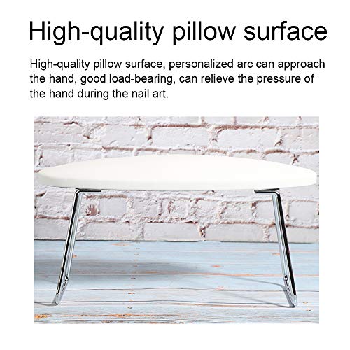 Nagel handsteun, professionele PU lederen handsteunkussen voor Manicure Nagel handkussen armsteun Kussen Salon Nagel kunstgereedschap (Wit) 4