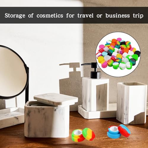 30 stuks Siliconen Trays, 3ml Dab Container, Mini Ronde Was Container met deksel voor het opslaan van wasolie 5