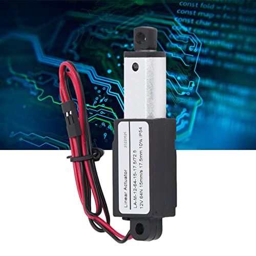 Elektrische Micro Lineaire Actuator Miniatuur DC Voeding Aluminium ABS Mini Motion Actuator voor landbouwmachines 12V (17.5mm) 3