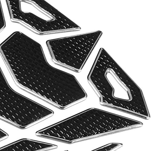 Motorcycle Tank Protector, Universele Motorfiets Zijtank Pad Gas brandstofolie tankpad Stickers Sticker Beschermer Tank Traction Pad (Zilver Rand) 4
