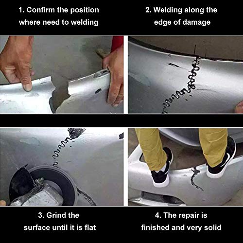 Hot nietjes 100 st 0,8mm Nietjes Laswagen Bumper Reparatie Pre Cut Body Plastic Tool Kit 3 soorten beschikbaar (S Style Pieces)-Plastic Nietjes 0 8