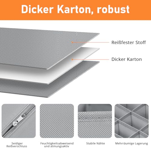 Set van 12 Grijze Lade Organizers 3