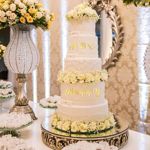 64 st Acryl Cake Alfabet nummers Topper, DIY Aangepaste Cake Topper Gepersonaliseerde A-Z Alfabet Decoratie voor Cake Toppers met A-Z Letter set voor aangepaste baby douche