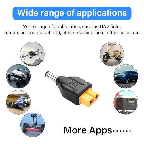 XT60 naar DC5521 Adapter XT60 naar DC 5.5mm x 2.1mm Draadloos voor TS100 Soldeerijzer, FPV Monitor, Voeding, Drone (XT60 Bus naar DC Plug) 3