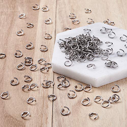 1000 st Roestvrij staal Open Jump Ringen 8mm Ronde 1.2mm Dikke ronde ongesoldeerde ring connectoren voor kettingpost sieraden maken 4