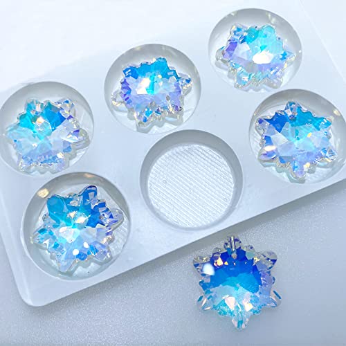 Pruimenblauw-kristalkralen, 6 stuks, 30 mm, veelkleurige kralen, facetten kralen, verspreide kralen, voor halskettingen, armbanden, enkelkitten, hangers en doe-het-zelf knutselwerk, lichtblauw