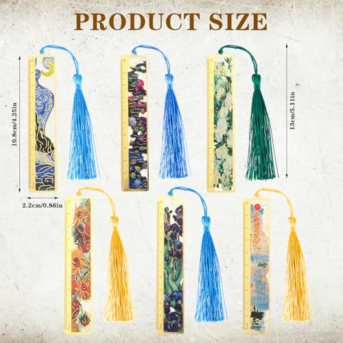 6 stukken metaal bloem bladwijzers Holle vintage olieverf Style bladwijzers met schaalborstel voor boekliefhebbers, bloem boek markeringen, het lezen van bladwijzers voor