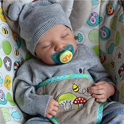 Herboren Baby Poppen 19 Inch, Simulatie Baby Doll, pasgeboren Baby Slapen Baby, Zachte Siliconen Echte Baby Poppen, Handgemaakte Herboren Baby's, Verjaardag Giften Speelgoed 4