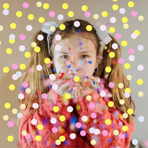 6000 Stuks Ronde Confetti 1 cm Confetti Scatter Decoratie Confetti Kleurrijke Confetti Grote Confetti Meerkleurige Confetti Confetti Confetti voor Verjaardag Bruiloft Valentijnsdag Baby Douche 5
