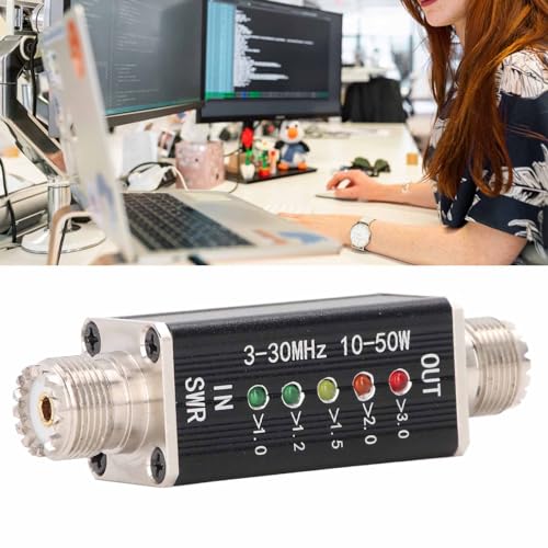 Meter SWR Meter Portable Short Wave Standing Wave Meter Power Meter voor het testen van SWR vermogen, tot 200W Power Type C Professional Netwerkanalyser van 3