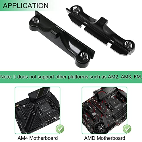 CPU Ventilator Bracket voor AM4 Backplate, 3 Pairs Heat Sink Holder Montage Bracket voor Hook Type Air Cooled of gedeeltelijk Water-Cooled Radiatoren, CPU Ventilator Houders voor AMD 5