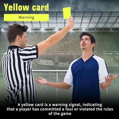 8 st. Voetbal scheidsrechter kaartset, rode en gele kaarten, voetbalkaarten, voetbalkaarten, scheidsrechter kaarten, voetbal accessoires voor schoolsport, clubs, professionele spellen (4 geel + 5