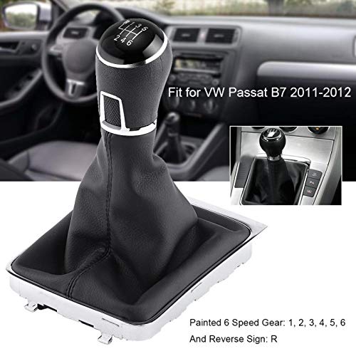 6 Speed Gear Shift Knob, Shift Knob Gaater Boat Shift Knob Gaater 6 Speed Car Shift Knob Stick Gaiter Boot Frame Kit voor Passat B7 2011-2012