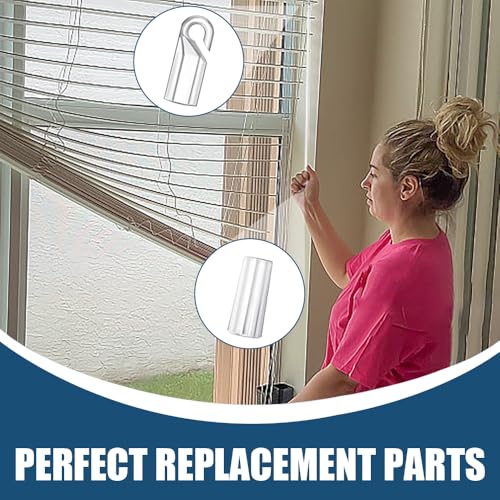10Stuks Wandtip Haak Mouw Clear Plastic Shepherds Hook Verticaal Blind Tand Vervanging Onderdelen Kit met Haak en Grip voor Blind Curtain Opener Blind Wand Vervanging Onderdelen Kit 3