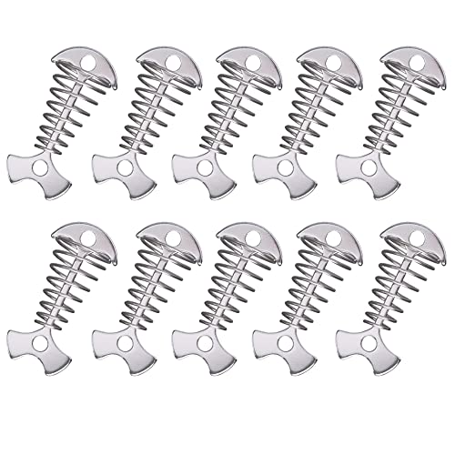 Aluminium Legering Haringbone Deck Anker Pegs, Portable Camping Tent Nail met Spring Buckle, Outdoor Camping Accessoires, 10 stuks, Splint